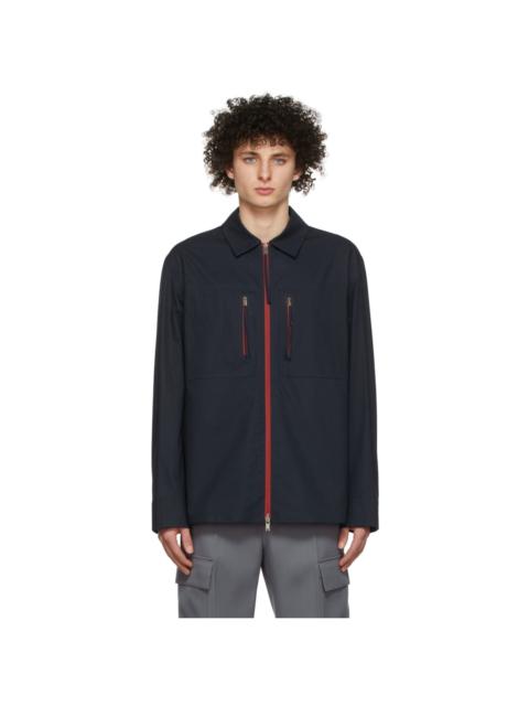Jil Sander Blue Organic Cotton Jacket