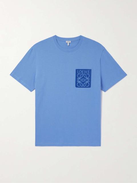 Anagram Logo-Embroidered Cotton-Jersey T-Shirt