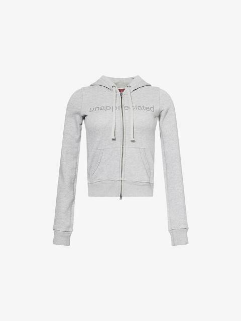 Praying Unappreciated Zip-Up Cotton-Jersey Hoody