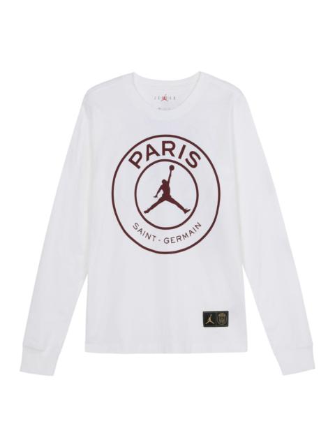 Air Jordan Paris Saint-Germain Printing Logo Long Sleeves White CK9782-100