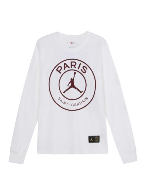 Jordan Air Jordan Paris Saint-Germain Printing Logo Long Sleeves White CK9782-100