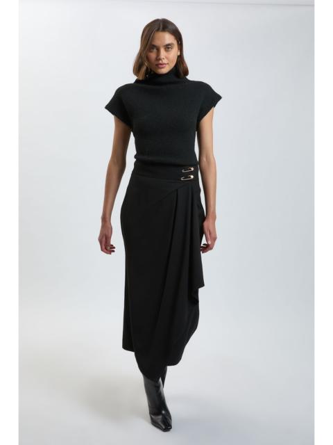 KAREN MILLEN Tailored Wrap Trim Maxi Skirt
