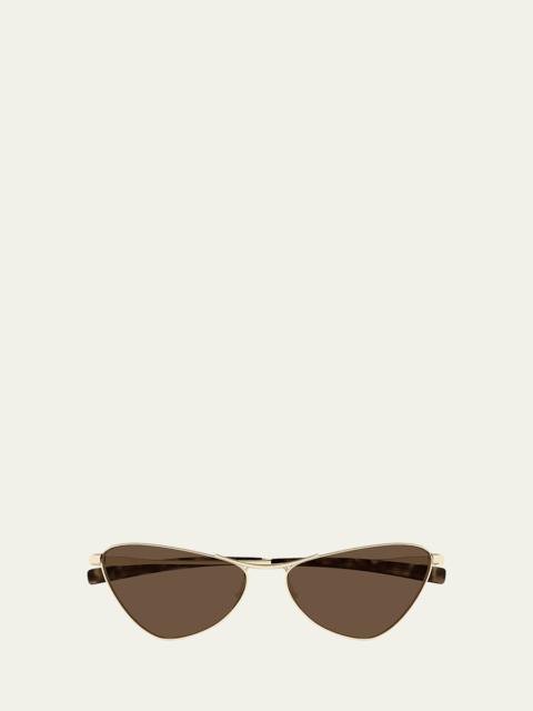SAINT LAURENT Titanium Cat-Eye Sunglasses