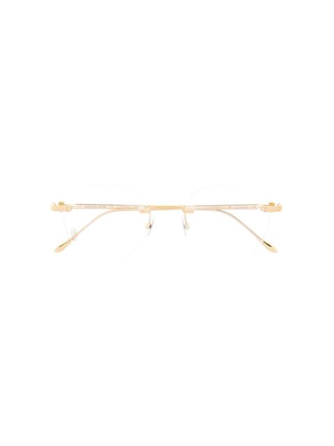 Cartier engraved-logo frameless glasses