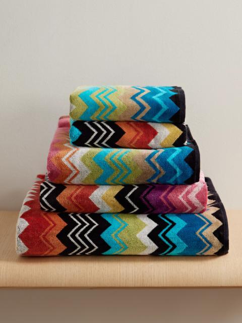 Missoni Giacomo Set Of Five Striped Jacquard-knit Cotton-terry Towels