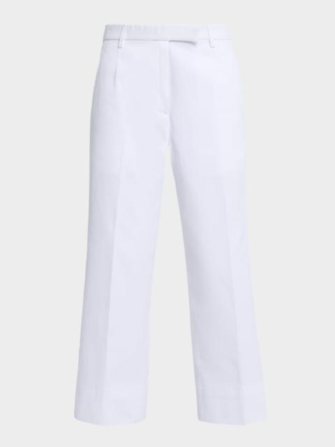 Thom Browne Striped-Trim Straight-Leg Ankle Trousers