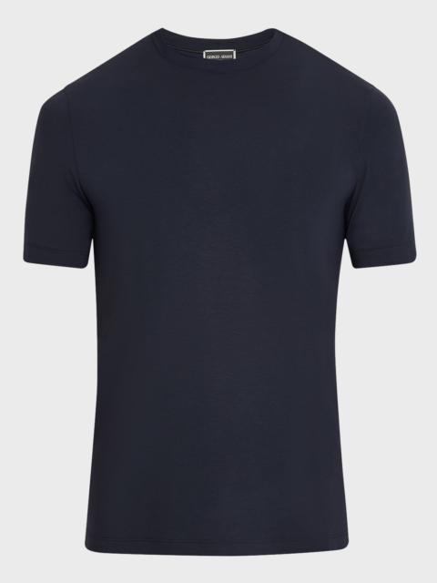 GIORGIO ARMANI Men's Textured Crew T-Shirt