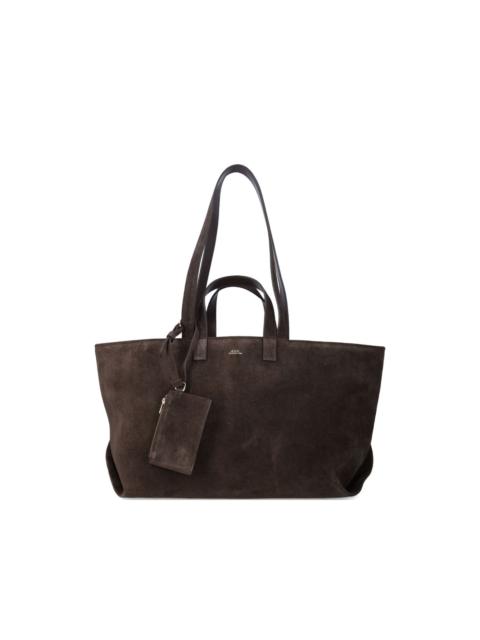 A.P.C. Drummer suede small pouch tote bag
