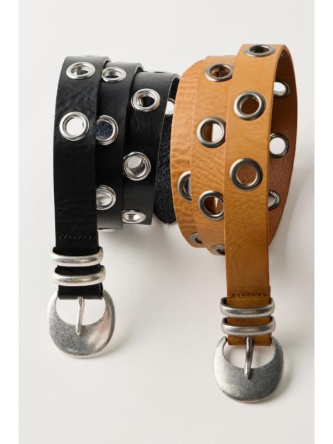 FREE PEOPLE Rosebowl Grommet Belt