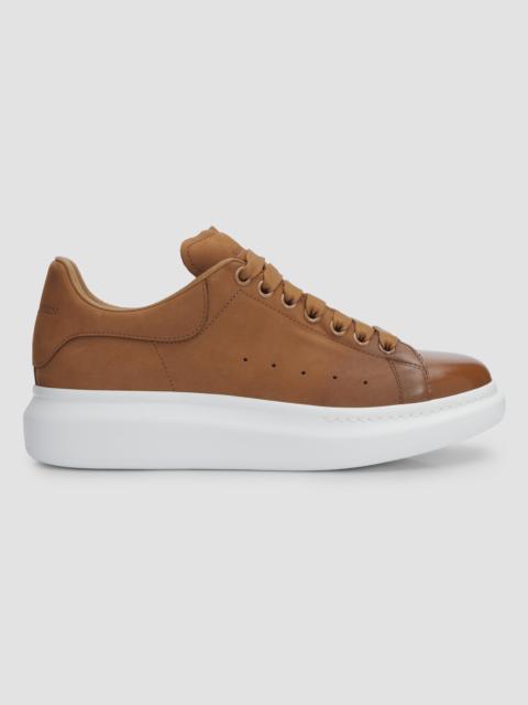 Alexander McQueen Men's Oversized Suede Low-Top Sneakers - Brown