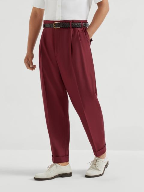 Brunello Cucinelli Virgin wool batavia trousers with double pleats