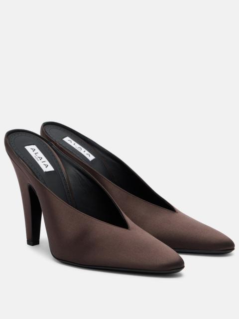 Alaïa Cone satin mules