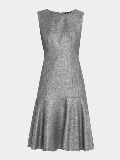 KOBI HALPERIN Brett Metallic Flounce Dress