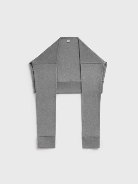 TOTEME Jersey sleeve scarf grey melange