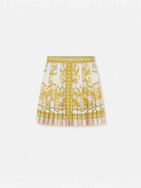 VERSACE La Coupe des Dieux Silk Pleated Skirt