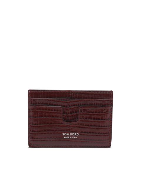 TOM FORD croc-effect leather card holder