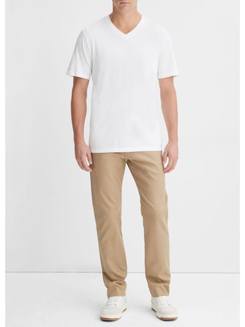 Vince Garment Dye Short Sleeve V-Neck T-Shirt