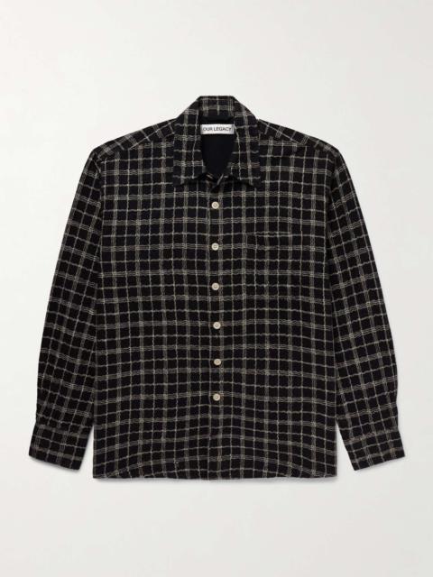 Our Legacy Above Checked Cotton and Linen-Blend Overshirt