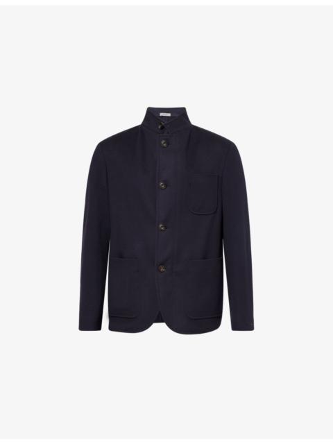 CORNELIANI Patch-Pocket Button-Up Wool Jacket