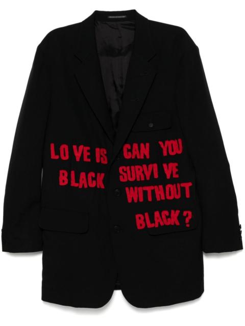 Yohji Yamamoto patchwork blazer