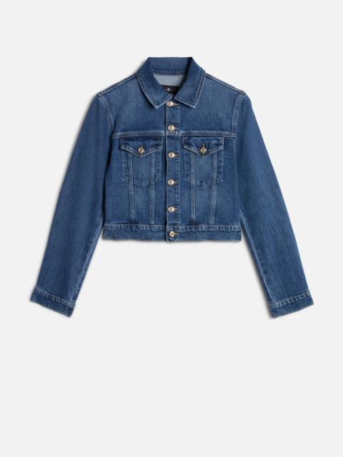 7 For All Mankind DARTED SHRUNKEN JACKET in Comfort Seaside
