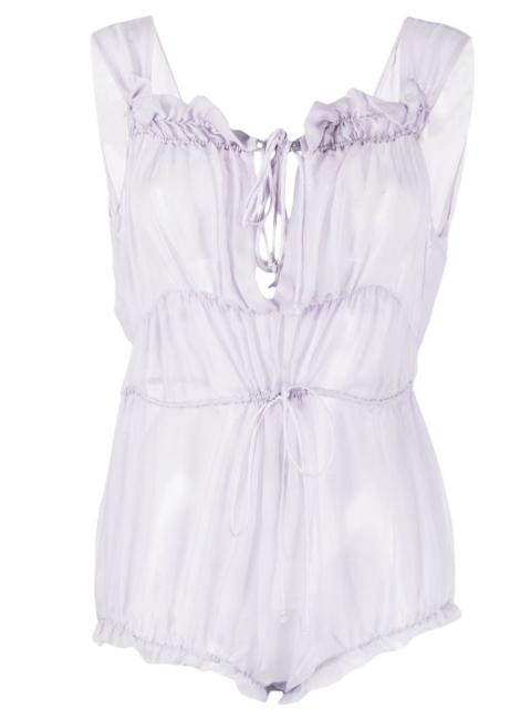 Maison Margiela drawstring silk-chiffon playsuit