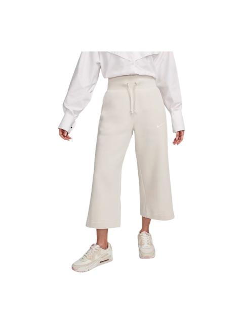 Nike (WMNS) Nike High-Waisted Cropped Tracksuit Bottoms 'Beige' FB8417-104