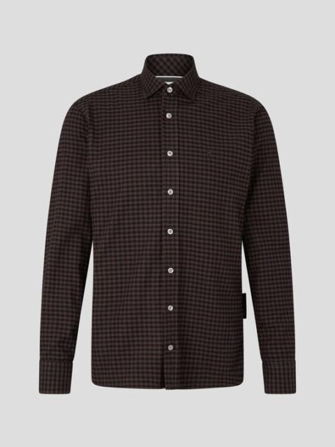 BOGNER Timi Flannel shirt in Brown/Black
