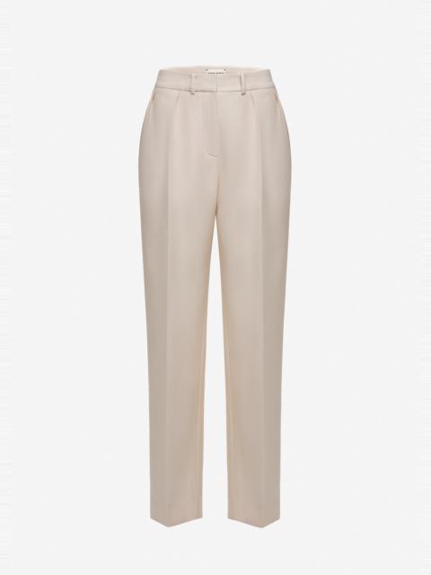 MAGDA BUTRYM Straight-leg silk and wool trousers in cream