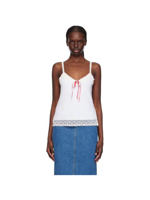 ANNA SUI White Sequinned Camisole