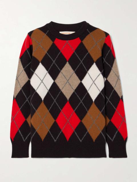 &DAUGHTER Argyle wool sweater Brown