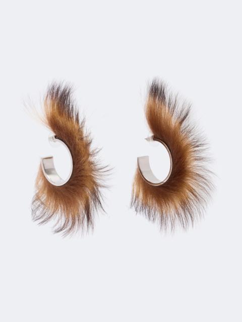 Acne Studios Shearling hoop earrings
