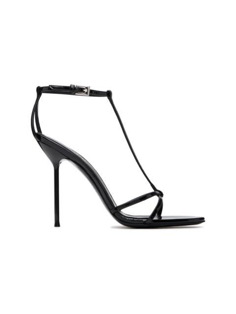 PARIS TEXAS Black Lidia T-Strap 105 Heeled Sandals