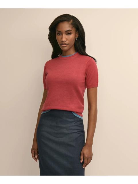 Brooks Brothers Ultimate Merino Wool Short-Sleeve Sweater Shell