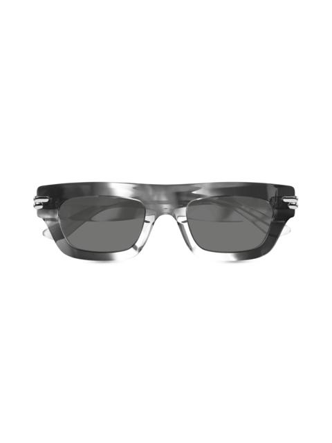 Bottega Veneta Men's Bold Ribbon BV1321S 50MM Rectangular Sunglasses - Grey Havana