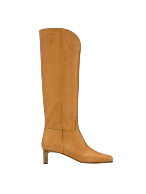 Longchamp La Cavalière Heel boots Natural - Leather