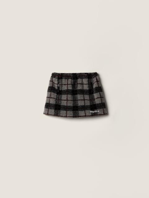 Miu Miu Checked teddy miniskirt
