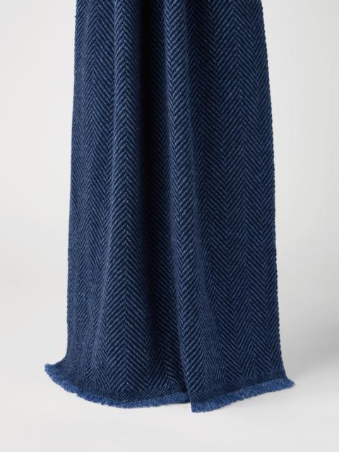 Brunello Cucinelli Cashmere chevron scarf