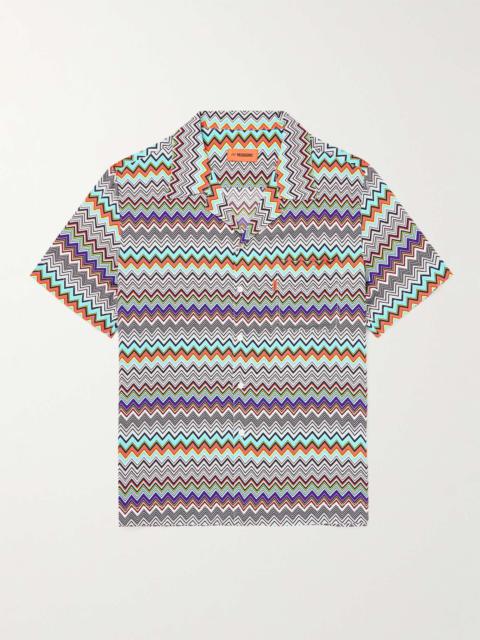 Missoni Camp-Collar Striped Cotton-Poplin Shirt