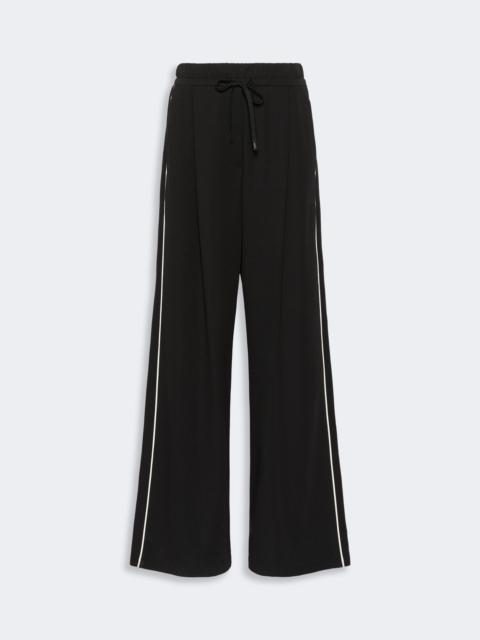 WEEKEND Max Mara GODEZIA Wide-fit Milano-knit jersey trousers - BLACK