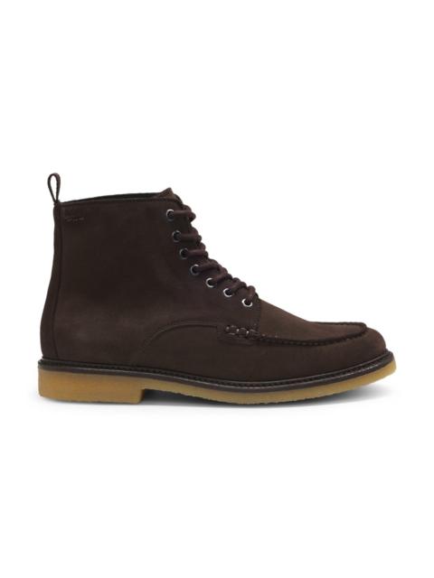 BOSS CREPE-OUTSOLE HALF BOOTS IN SUEDE