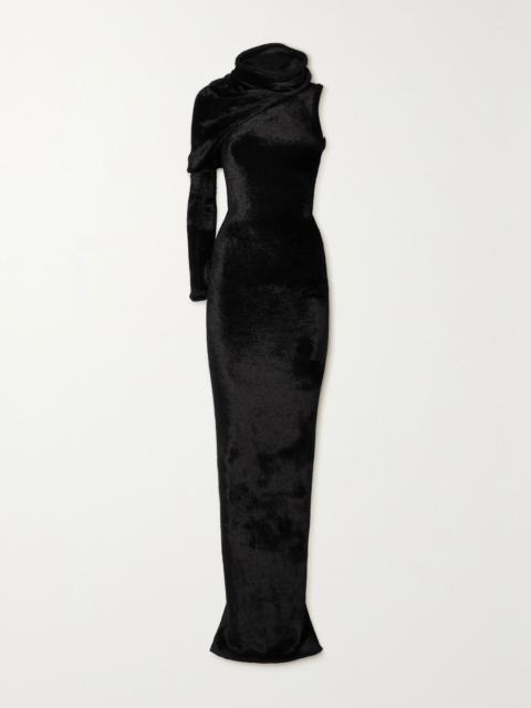 Alaïa Convertible chenille gown Black