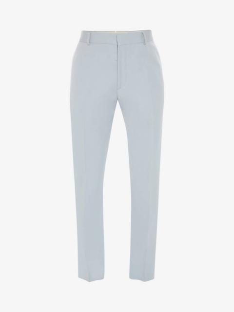 Alexander McQueen Men's Tailored Cigarette Trousers in Spring Blue