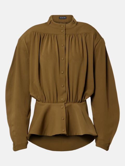 MUGLER re/edit Hiver Russe crêpe twill blouse