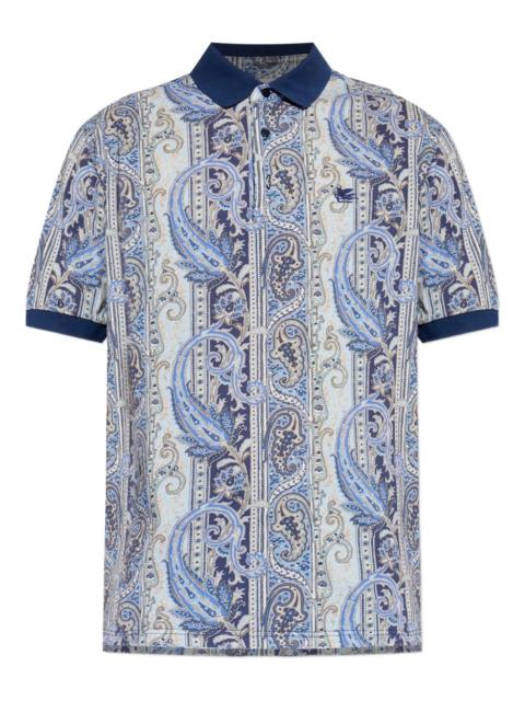 Etro paisley- buttoned polo shirt