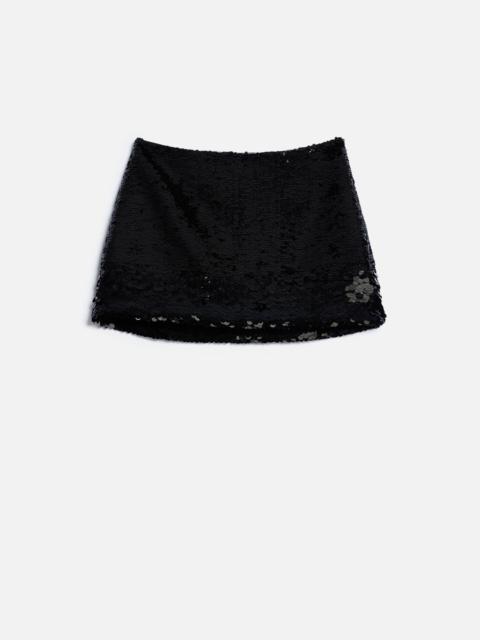 AMI Paris Sequined Embroidered Skirt