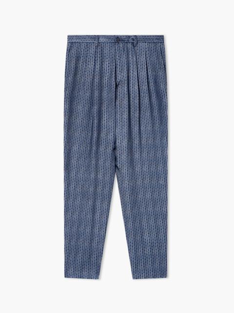 GIORGIO ARMANI DOUBLE-PLEAT PRINTED VISCOSE TROUSERS