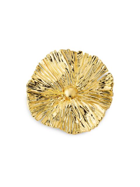 LELET NY Women's Maya Goldtone Stainless Steel Floral Barrette - Gold