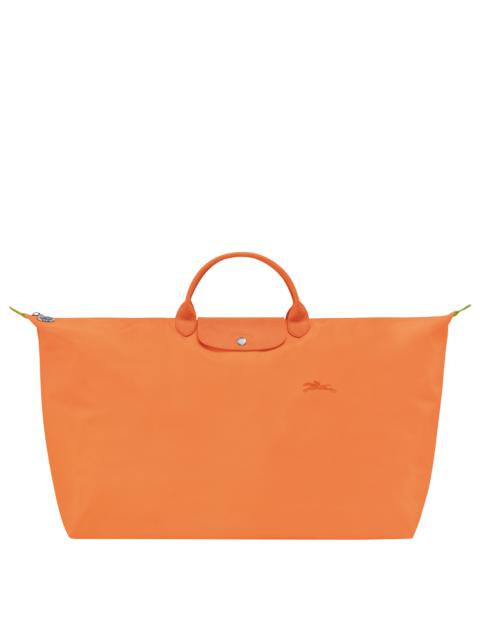 Le Pliage Green M Travel bag Orange - Recycled canvas