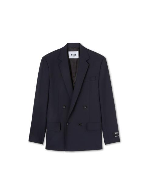 Fresh wool double-breasted jacket